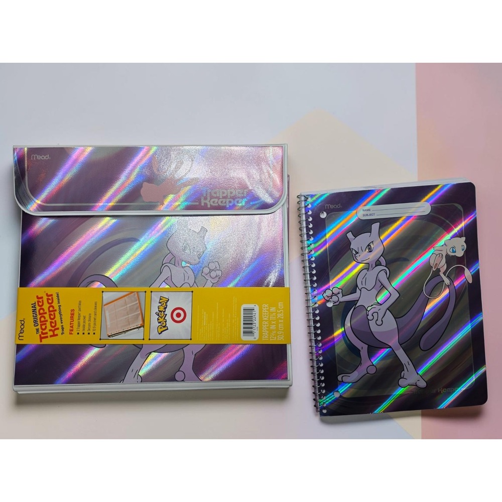 Pokémon X Target Mewtwo Mew Mead Trapper Keeper Binder & Notebook Bundle NEW